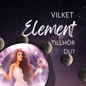 "Vilket element tillhör du?" Med Vågen illustration och rymden i bakgrunden.