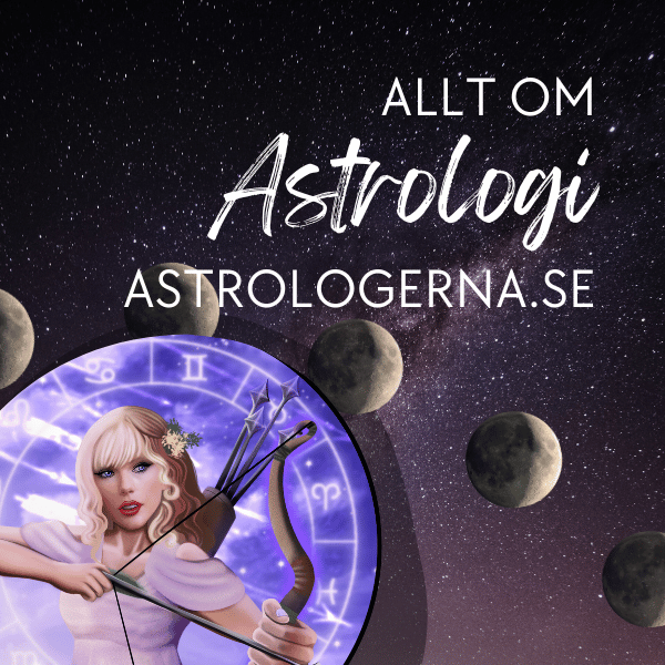 En illustration av rymden och ett stjärntecken med texten "Allt om astrologi - Astrologerna.se"